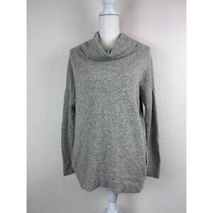 Splendid women's XS grey knit‎ cowl neck 100% cashmere tunic sweater top